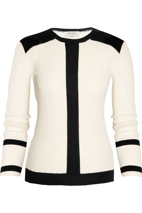 yves saint laurent paris sweatshirt|Saint Laurent cashmere sweater.